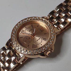 Cute Rose Gold Tone Metal Watch